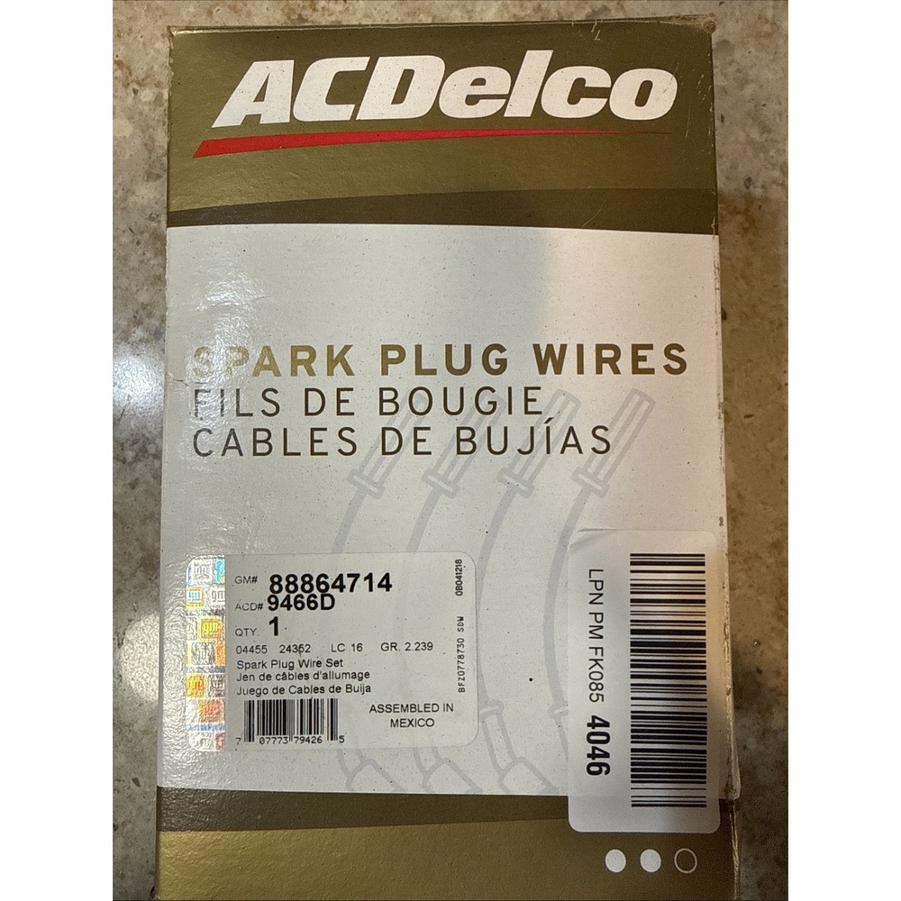 ACDelco 9466D Spark Plug Wire Set For Select 75-90 American Motors Jeep Models